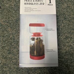 Source Unknown Red Airtight Storage Jar